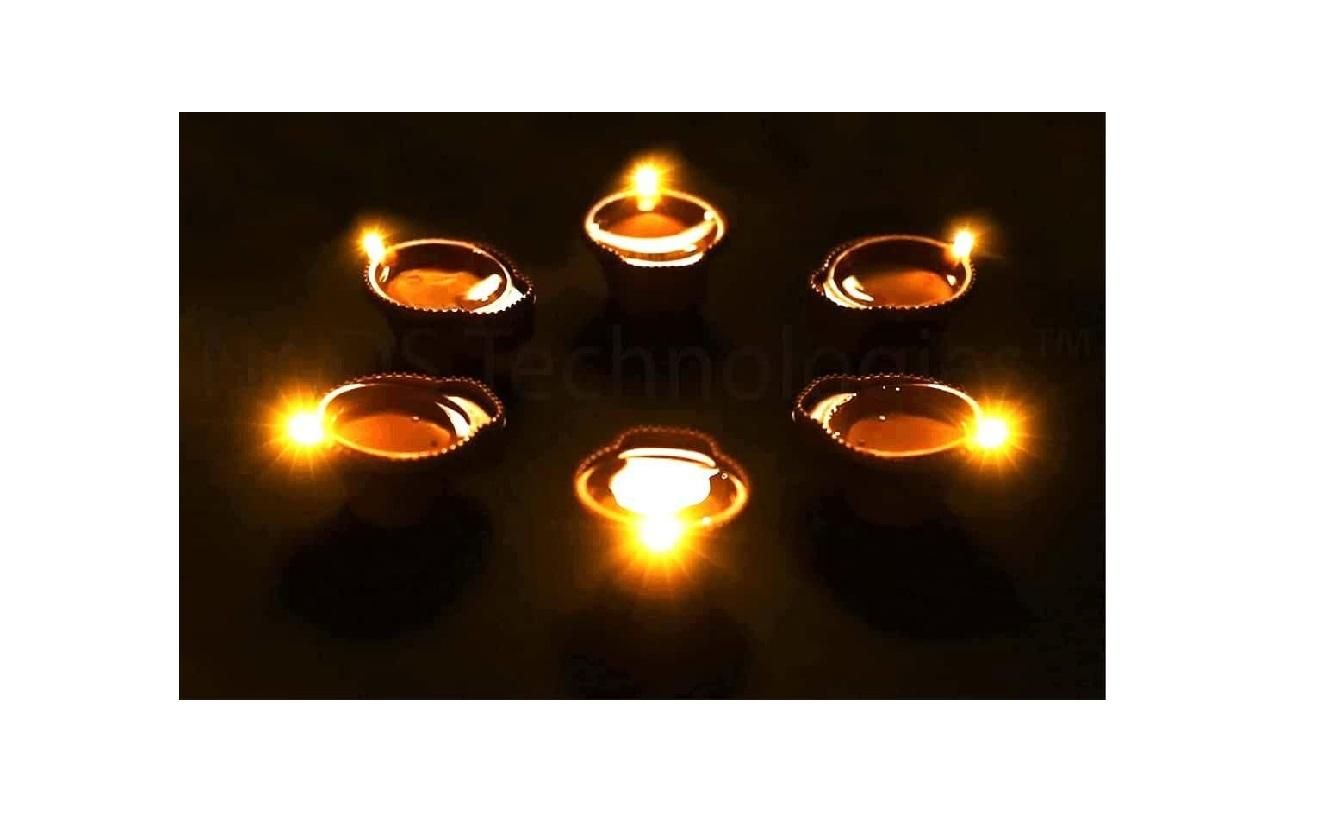 Plastic LED Diya with Ambient Light – Multipack
