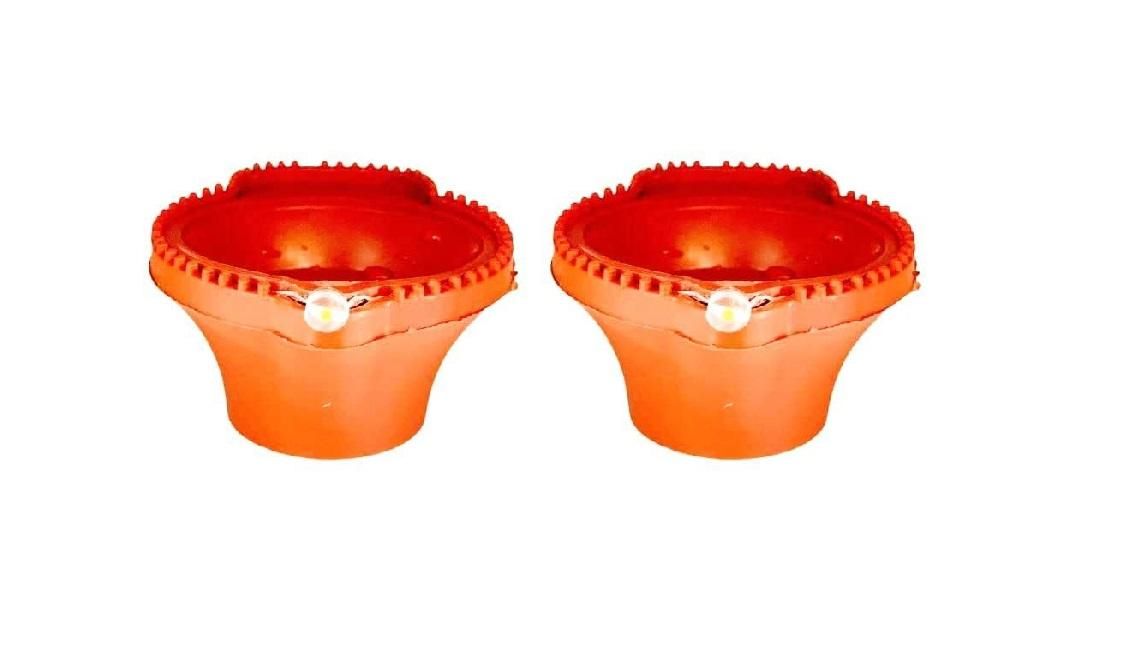Plastic LED Diya with Ambient Light – Multipack